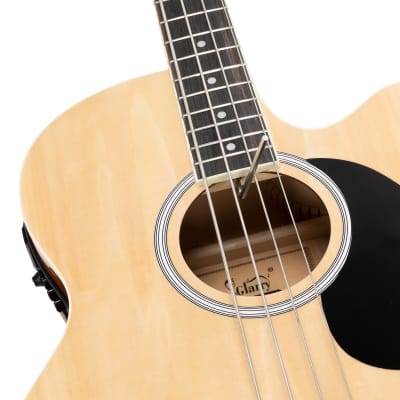 Glarry GMB101 4 string Electric Acoustic Bass Guitar w/ 4-Band Equalizer EQ-7545R 2020s - Burlywood image 2