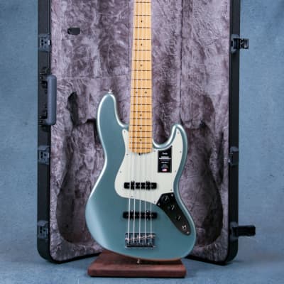 Fender American Professional II Jazz Bass V Maple Fingerboard - Mystic Surf Green - US210106186-Mystic Surf Green image 7