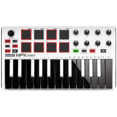 Akai MPK Mini MKII MK3 White 25-Key USB MIDI Keyboard Controller w/Headphones image 2