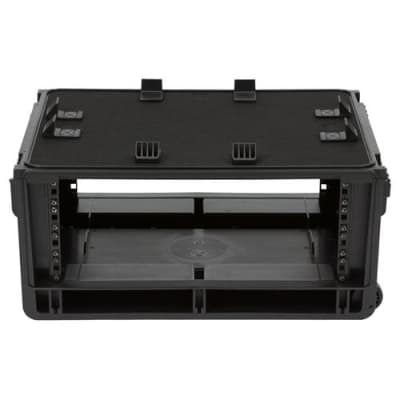 SKB Injection-Molded 4 RU Studio Flyer Rack Case with Wheels and Pull Handle image 3