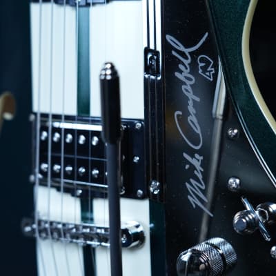 Duesenberg Mike Campbell 40th Anniversary Electric Guitar - Catalina Green/White Twinstripes image 10