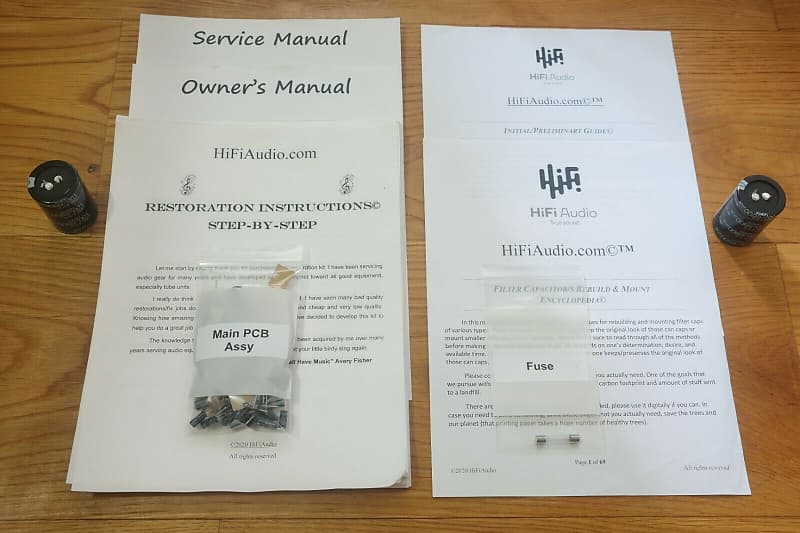 Onkyo TX-1500 MKII restoration kit filter capacitor repair rebuild fix  			