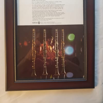 1965 Leblanc Woodwinds Color Promotional Ad Framed Pete Fountain Clarinets Original for sale