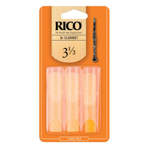 Rico RCA0335 Bb Clarinet Reeds - Strength 3.5 (3-Pack)