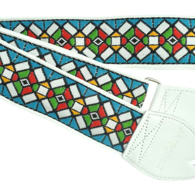 Souldier Classic Seatbelt Guitar Strap - Stained Glass, Blue image 4