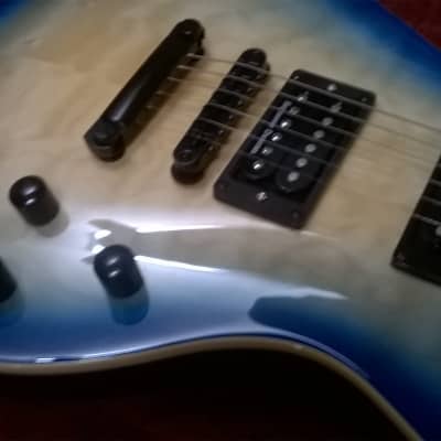 New Custom Baker Blue Burst electric guitar w/HSC for sale