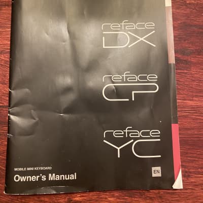 Yamaha Reface CS, DX, CL, YC, Owner’s Manual 2010’s - Black and white