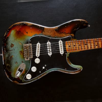 Fender Stratocaster Daphne Blue/Sunburst Heavy Aged Relic [$180 OFF for Limited Time Only] image 9