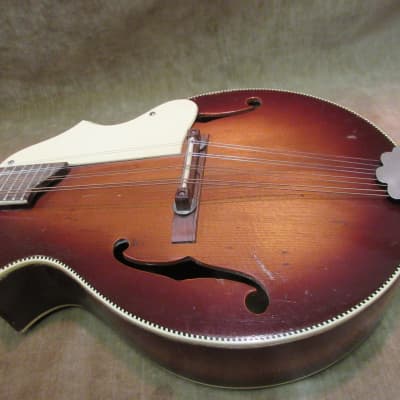 1950's Kay KM 70 8 String Mandolin Sunburst Great Shape Loud ! Pro Set Up Free US Shipping! image 14