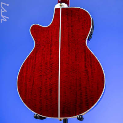Takamine Thinline TSP158C-12 12-String Acoustic-Electric Guitar See-Through Red image 7