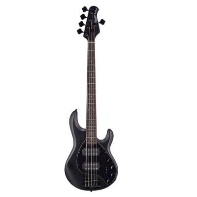 Sterling by Music Man StingRay5 HH 5-String Bass - Stealth Black image 2