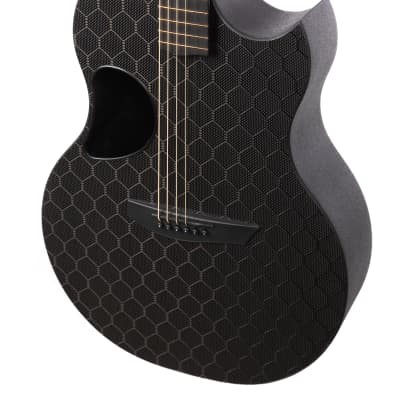 McPherson Sable Carbon Fiber Guitar with Honeycomb Weave Top and Black Hardware image 2