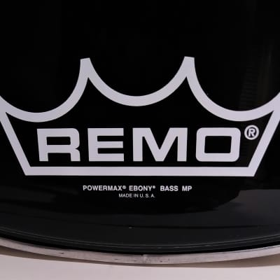 Remo Powermax Bass Drum Head PM-1428-MP / Ebony image 3
