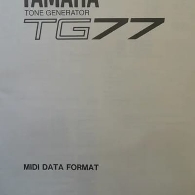 Rare Original YAMAHA 90' TG77 TG-77 SY MIDI DATA FORMAT UK English DE FR