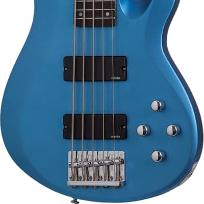 Schecter C-5 Deluxe 5-String Bass Guitar, Satin Metallic Light Blue image 1