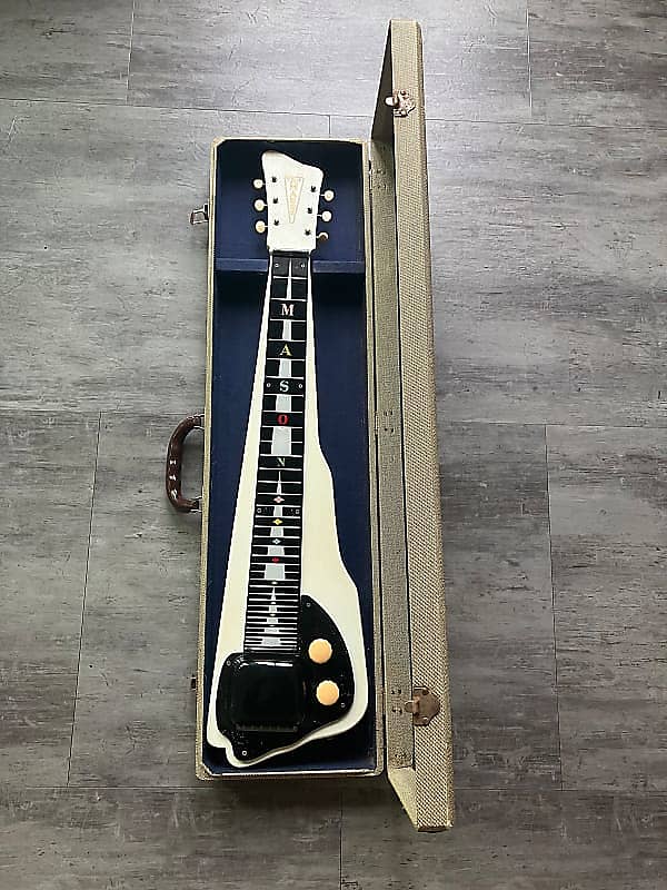 Mason lap steel 1953 white with Gibson Moderne headstock style shape 1953 - White image 1