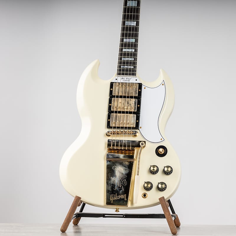 Gibson 1963 Les Paul SG Custom Reissue with Maestro Vibrola, Classic white | Demo image 1