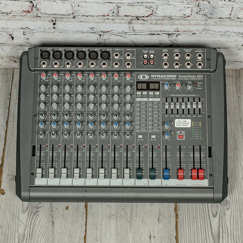 Dynacord - PowerMate 600 - 8-Channel Powered Mixer, FX, w/ Pelican