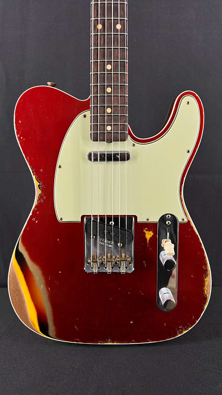 Fender Custom Shop Limited Edition Heavy Relic '60 Tele Custom in Aged Candy Apple Red over 3-Color Sunburst image 1
