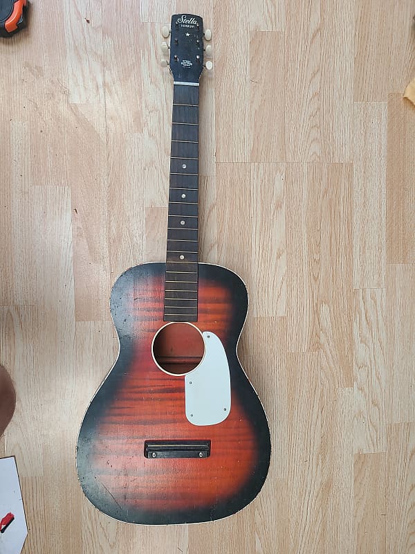 Vintage Harmony Stella 1960s Acoustic Guitar. 3/4 Size, Kid's. image 1
