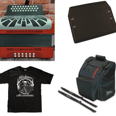 Hohner Compadre EAD Red Accordion MI Rojo Acordeon +Gig Bag, Straps, BackPad, Shirt | NEW Authorized Dealer image 1