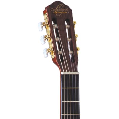 New Oscar Schmidt OC11CE Nylon String Classical Cutaway Acoustic Electric Guitar, Natural image 3