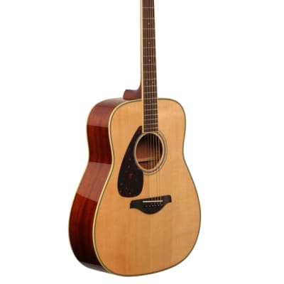 Yamaha FG820L Folk Acoustic Guitar with Solid Spruce Top LeftHanded image 8