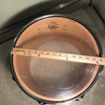 Ludwig Vintage Concert Tom Chrome over Wood 14”x10” Late 70s-80s 6ply Maple Blue Olive rounded image 8