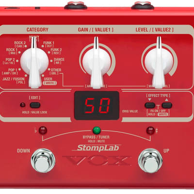 Vox SL1B StompLab IB Modeling Bass Processor - Red image 1