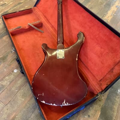 Rickenbacker 481-S slant fret electric guitar c 1970’s Burgundyglo original vintage USA Bigsby 481s 480 image 13