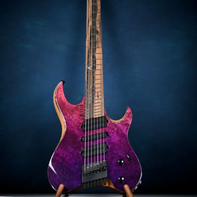 Kiesel V7 Vader Seven String Headless Electric Guitar 2018 Translucent  Purple | Reverb