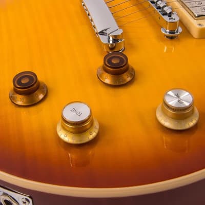 Vintage ReIssued Series V100PGM LP Style Guitar - Lemon Drop image 7
