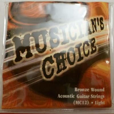 Good Inexpensive Gift: New Sealed-Package N.O.S. Vintage Musician's Choice MC12 Light Lite Acoustic Guitar Center Strings Bronze Wound NOS (New Old Stock) great price deal + SAVE More if you Buy More Than 1 Set image 1