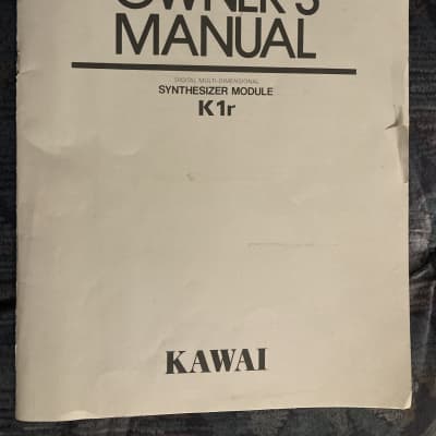 Kawai K1r Original Owners Manual / User Manual + Sequencing guide