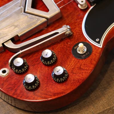 MINTY! 2021 Gibson Custom Shop 60th Anniversary 1961 Les Paul SG Standard Reissue Cherry Red w/ Sideways Vibrola + COA OHSC image 7