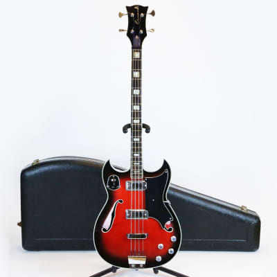 1968 Crucianelli Elite aka Vox Escort Vintage Hollowbody Made in Italy Electric Bass Guitar w/ OHSC image 2