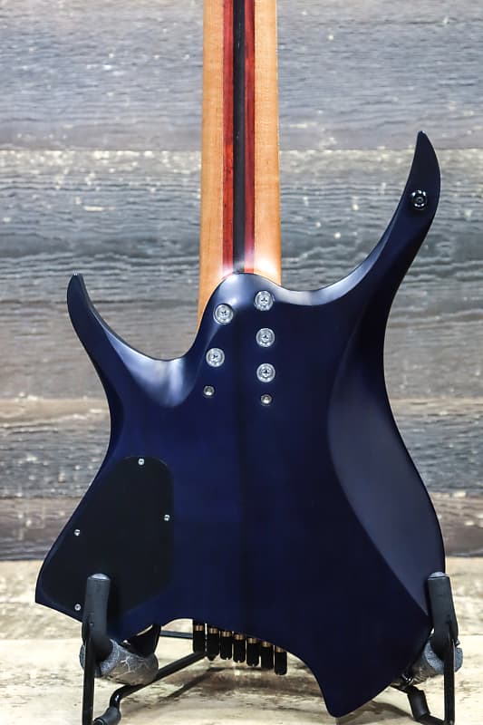 NK Guitars 7-String Headless Flame Top Purple Blue Burst