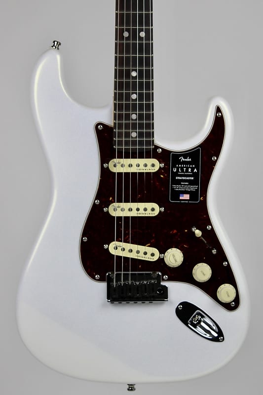 Fender American Ultra Stratocaster Rosewood Fingerboard Arctic Pearl 2022 w/OHSC (0118010781) image 1