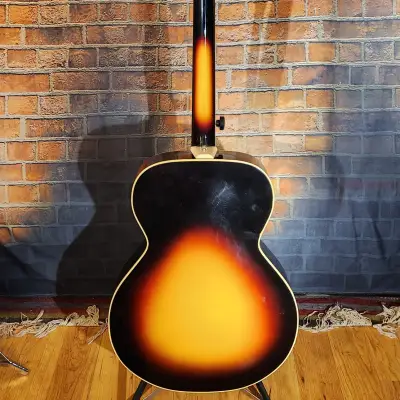 Vintage 1950s National F-Hole Archtop Acoustic With Hard Case, Pickguard, And Amperite Pickup image 4