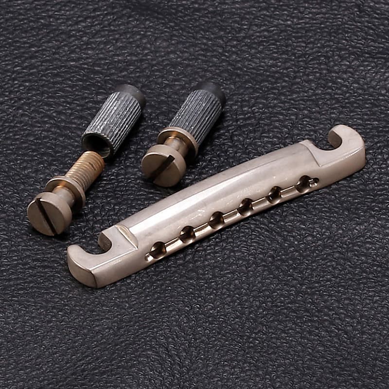 GOTOH GE101A RELIC Featherweight ALUMINUM Stop Tailpiece - AGED NICKEL image 1