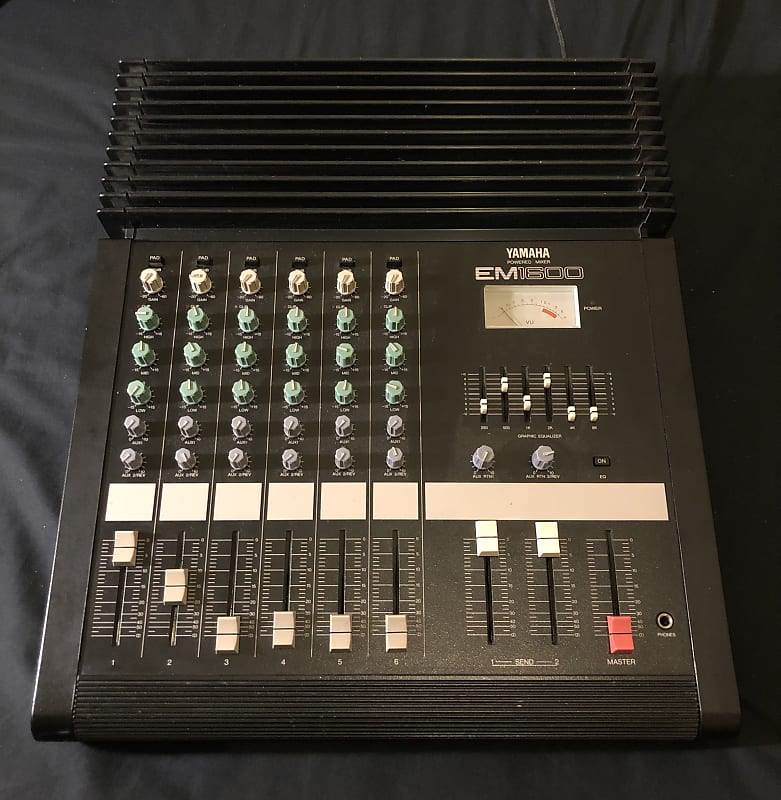 rare vintage Yamaha EM1600 analogue Mixer with spring Reverb