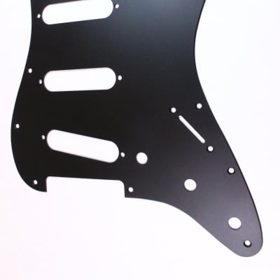 Matte Black Anodized Aluminum Pickguard, SSS, Fits 11 hole Mexican and American Fender Strat image 1