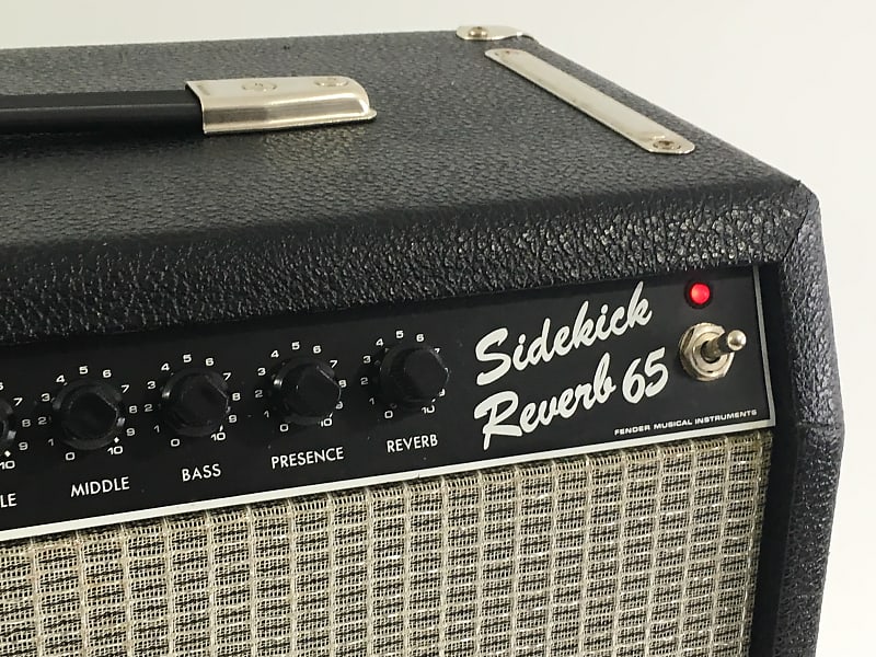 1987 Vintage Made in Japan Fender Sidekick Reverb 65 Rare Rivera Designed  Blackface Amp +Free Pedal!