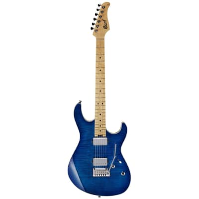 Cort G290 FAT Bright Blue Burst Finish Electric Guitar image 1