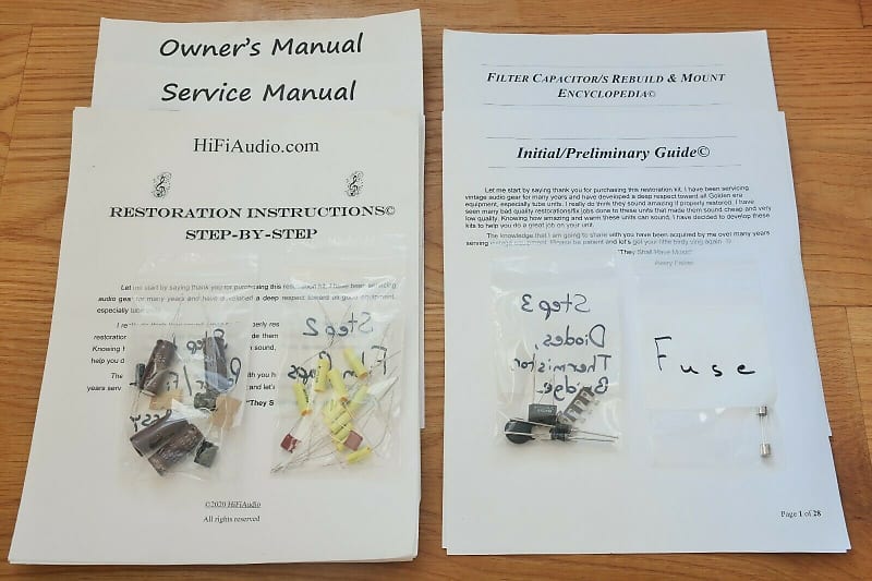 Fisher 50C restoration kit filter capacitor repair rebuild fix  			