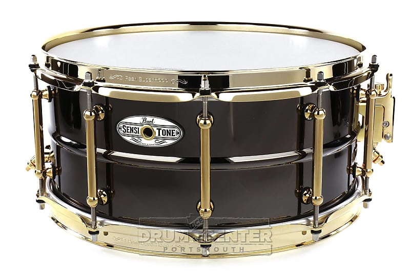 Pearl Sensitone Limited Edition Steel 14 x 5.5” Snare Drum, Black