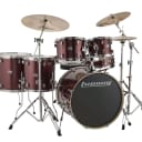 Ludwig Element Evolution 6pc Drum Set w/Zildjian ZBT Cymbals - Red Sparkle