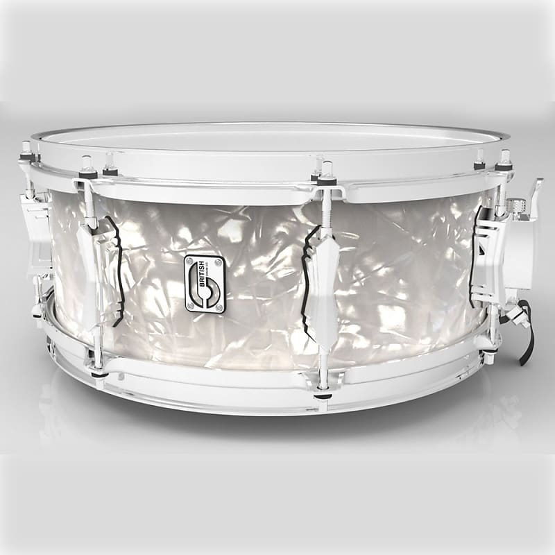 British Drum Company 14 X 6.5" Lounge Series Snare Drum - Windemere Pearl image 1