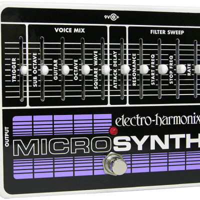 Electro-Harmonix Micro Synth Analog Guitar Synthesizer Pedal 