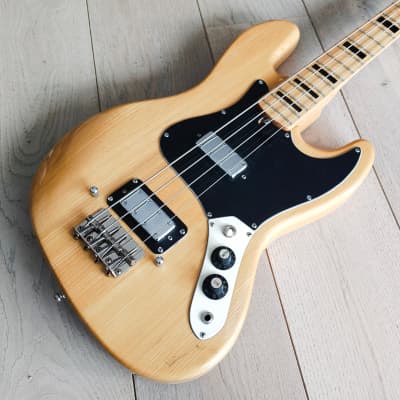 Samick Johnny Guitar Jazz Bass  Maxon pickups 1980s Natural for sale